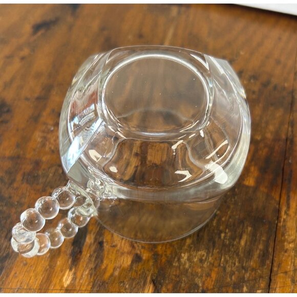 40’s Hazel Atlas mid century Snack-Sip and Smoke Set ribbed tray ball cup glass - Picture 6 of 7